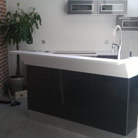 Cuisine Corian blanc